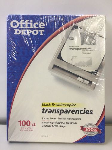 NEW 100 Sheets SENSING STRIP Transparency Film Black &amp; White Copier OFFICE DEPOT