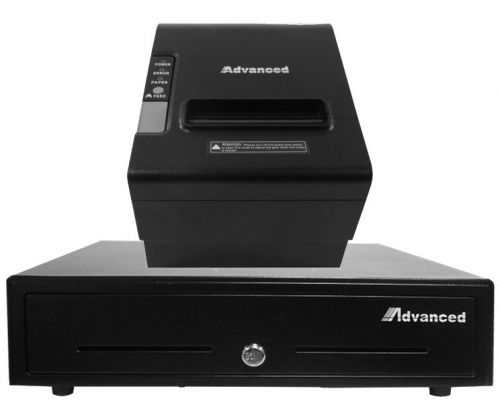 Apt advanced pos retail restaurant 3 in 1 thermal printer + cash drawer new for sale