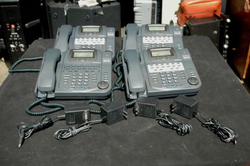 Lot of 4 Qwest HAC NSQ412 4-Line Speaker Phones w/power adapters