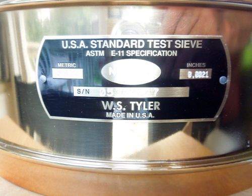 W s tyler test sieve 12&#034; #270 new for sale