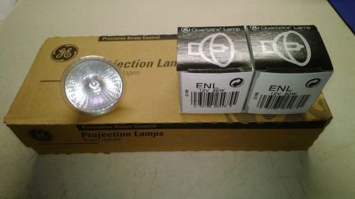 Lot of 2 GE Projection Lamp ENL 12V 50W Quartz Projector Bulb