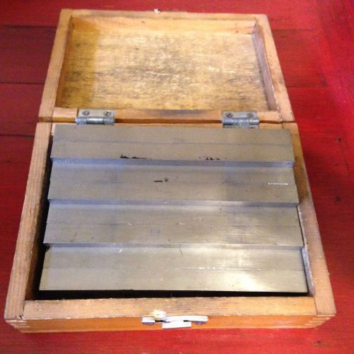 Engineering tools - vintage 1/2&#034; parallel sets-spacers in wooden dovetailed box for sale