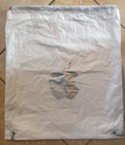 Apple Store Shopping Bag - White Glossy Drawstring Bag 19x17&#034;