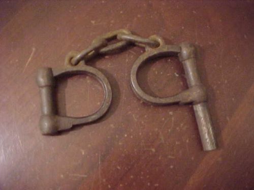 Early E.R. #30 Elias Richards Steel Handcuffs with Key