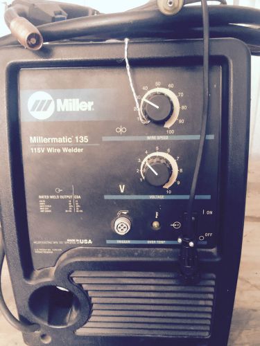 Miller millermatic 135 110 volt mig welder ready to weld no reserve 907019 for sale