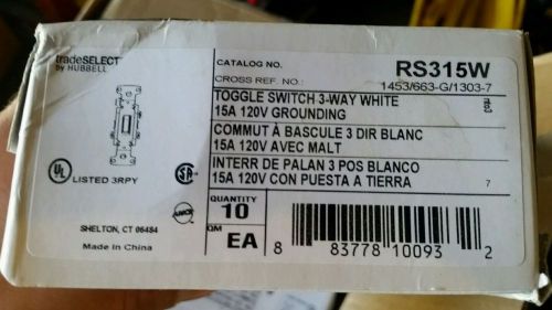 Trade select 15-amp white 3-way light switch rs315w for sale