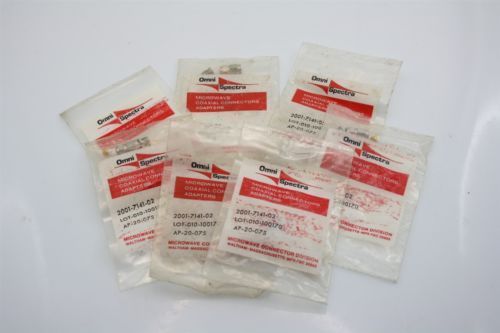 **new** lot of 7 omni spectra sma 2001-7141-02  connector rf plug soldering kit for sale