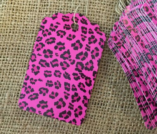 ~Boutique elegance pink leopard strung price pricing tags 500 pcs~