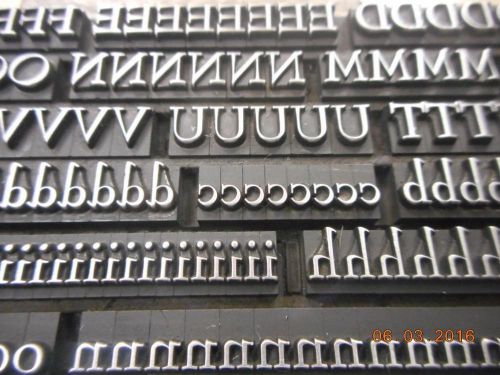 Letterpress Printing Metal Type Font Cap&#039;s Lower &amp; #&#039;s 18 Pt Bernhard Modern