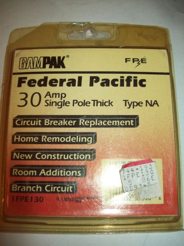 NEW Federal Pacific FPE1-30 1 Pole 30 Amp 120/240 Thick Circuit Breaker NE-6917