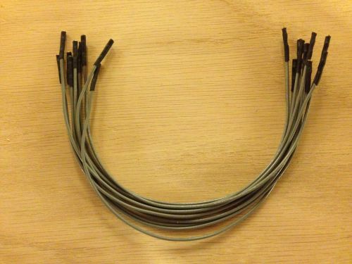 Jumper Wire Hookup Wire 10 pk Grey Female - Female 24 AWG Length 8.5 inch
