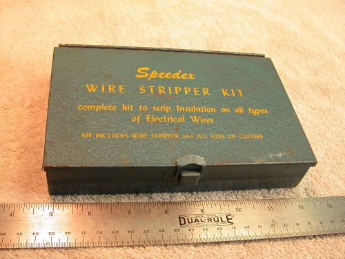 Vintage  #744-K Speedex Wire stripper Kit in metal case for Electrical wires USA