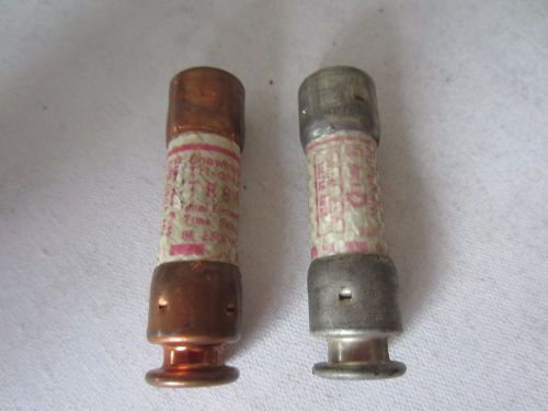 Lot of 2 Gould Shawmut TR8R Fuses 8A 8 Amps Tested