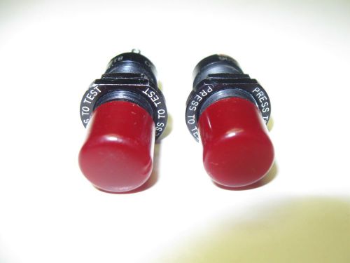 (2) vintage dialco 812-1030-09-506 “press-to-test” panel mount indicator lights for sale