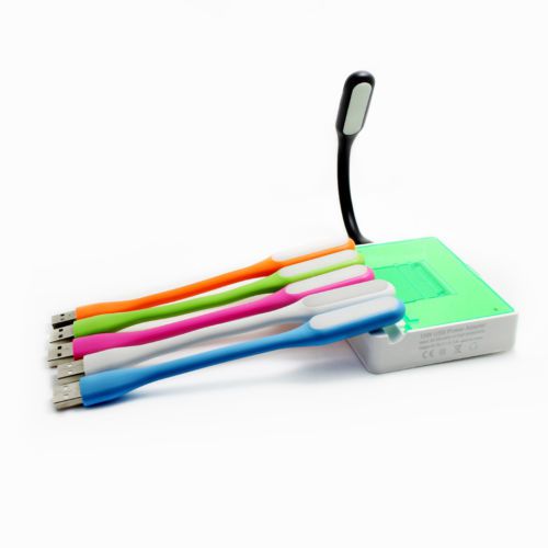 White Portable Bendable Mini USB LED Night Light Lamp For PC Laptops