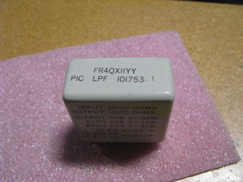 POLYPHASE INSTRUMENT CORP LOW PASS FILTER # LPF101753-1 NSN: 5915-00-931-8481