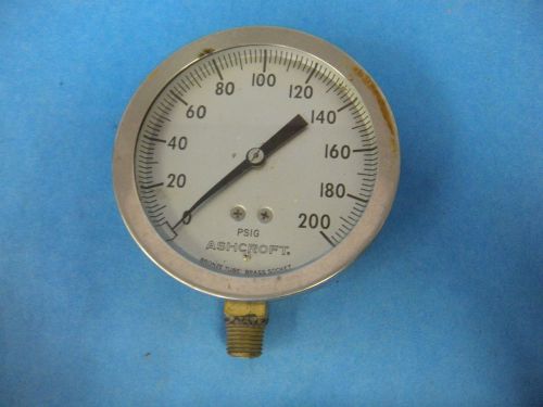 Ashcroft Pressure Gauge 0 - 200 PSIG Used