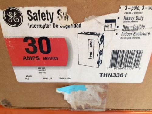 LOTof 4 General Electric THN3361 30A Safety Switch Disconnect Original Box 600V