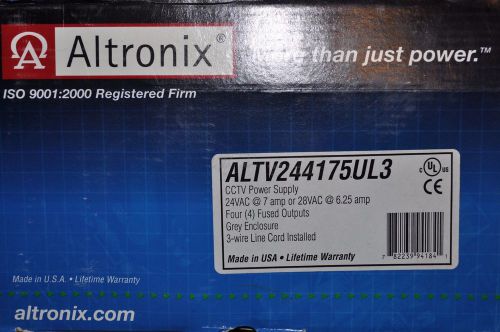 ALTRONIX ALTV244UL 4 FUSED OUTPUTS CCTV POWER SUPPLY ENCLOSURE NIB!