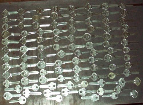 *lot of 100 various uncut key blanks*mostly curtis*house*home*office*vehicle*nr* for sale