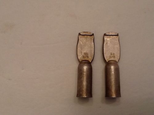 Lot of 2 anderson power products 2/0 silver plated wire contacts for sale