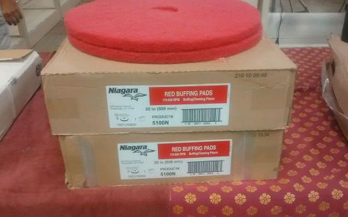 20&#039; Niagara RED BUFFING PADS HIGHEST QUALITY FLOOR MACHINE 2 CASES