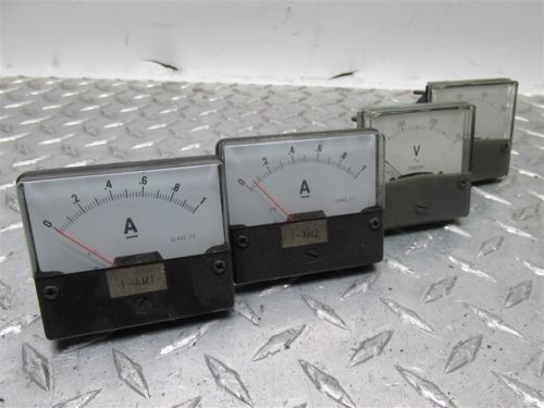 4 pc amp &amp; volt meter display gauges .670 class 2.5 for sale