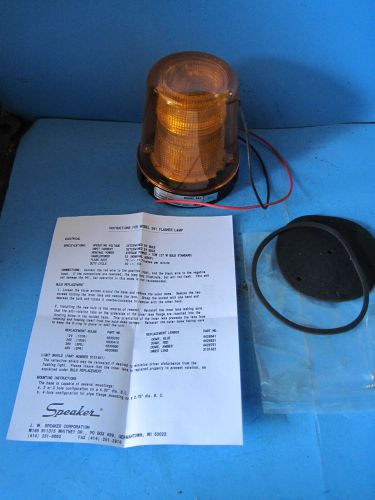 Vintage Speaker Emergency Revolving Beacon Safety Strobe Amber Yellow  Light
