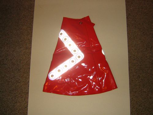 Traffic cone, flashing led double arrow red slip on cover for sale