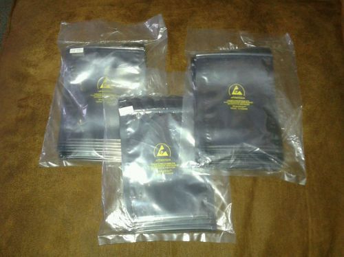 Esd static shield zip top reusable bags 4&#034; x 6&#034; 75 count silver usa for sale