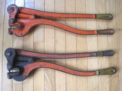 Set of 2 Whitney Metal Imperial Punch No 7 1/2 - 2 (Pat. 1923)