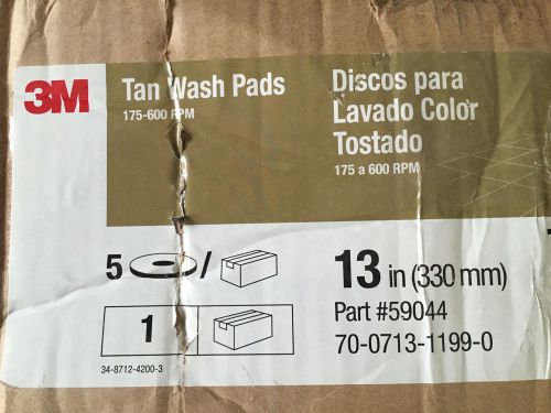 3M  TAN WASH Pads 13 inch Case of 5  Tan Made USA # 59044 175-600 RPMS