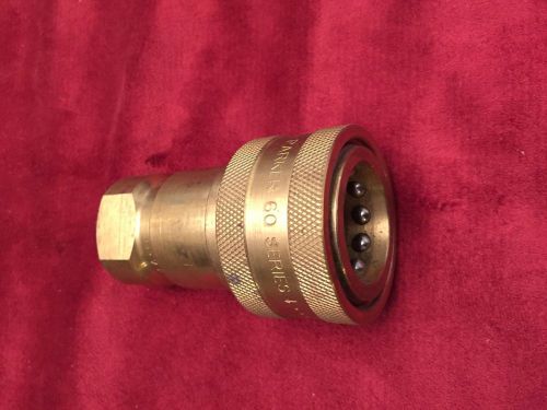 Parker bh6-60 brass hydraulic quick disconnect coupler 3/4&#034; npt 60 series for sale