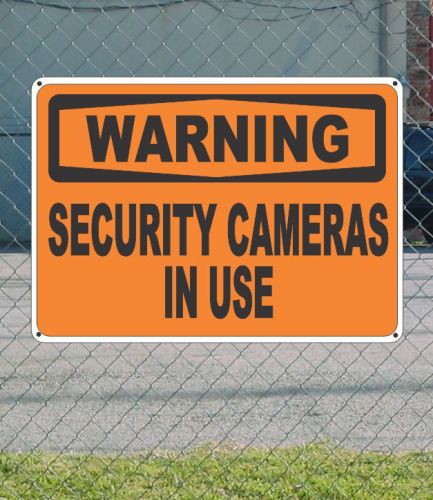 Warning security camera in use - osha safety sign 10&#034; x 14&#034; for sale