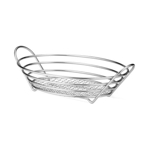 TableCraft H7176 13-7/8&#034; Oval Chrome Plated Display Basket