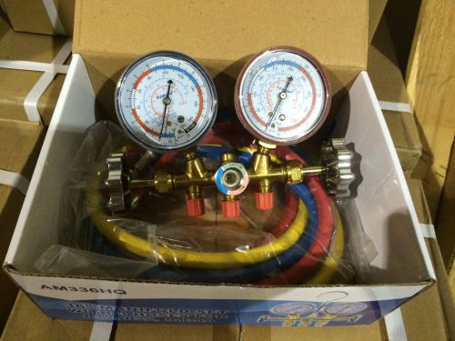 Manifold gauge charging set 3-36&#034; hoses for r12, r22, r134a, r404a for sale