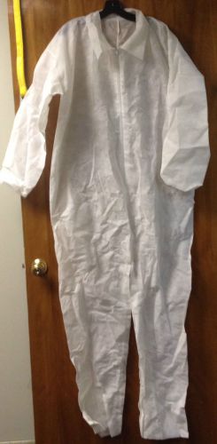 Case of 25 prolite poly coated coveralls. size 3x. zip front. new in box. for sale