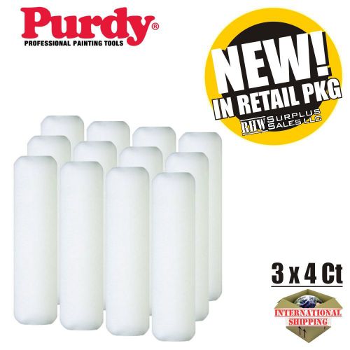 PURDY 144670092 White Dove 9 in. x 3/8 in. Fabric Roller Cover (3 x 4-Pack)