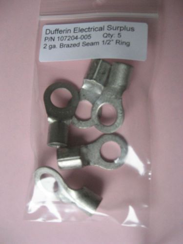Quick cable 2 ga. non insulated brazed seam lugs with 1/2&#034; eye for sale
