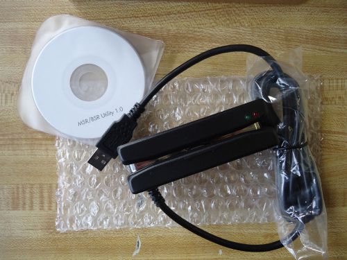 Unbranded MR300 Magnetic Strip USB Card Reader Black P/N 7186410101X5686