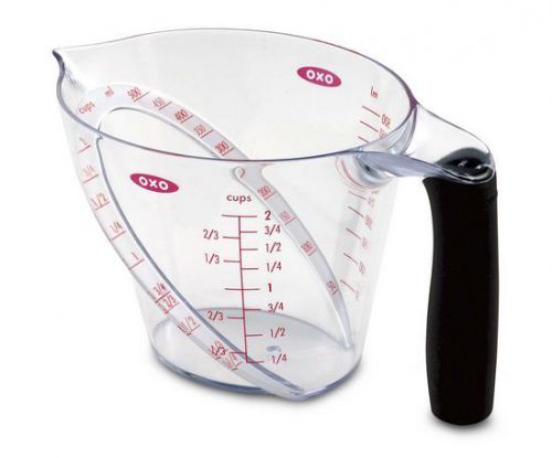2-Cup Angled Plastic Liquid Measuring Cup for Kitchen Microwafe Safe