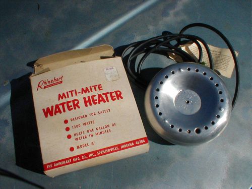 MINT IN BOX RHINEHART MITI-MITE WATER HEATER 1300W HEATS A GALLON IN MINUTES
