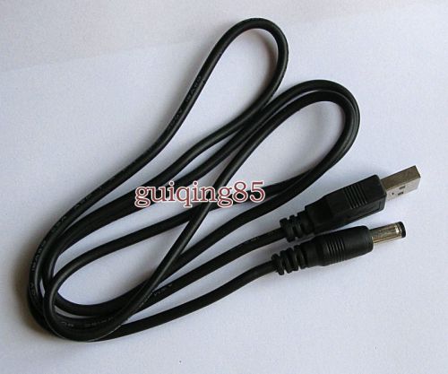 USB A 2.0 Power Supply Charging Cable to DC 5.5x2.5mm Plug Connector Cord 1meter