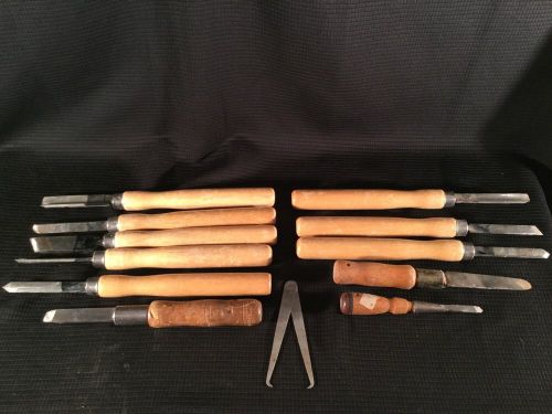 Wood Chisel Lot Lathe Woodworking Tools Set  Mix Machinist Carving Gouge Bevel