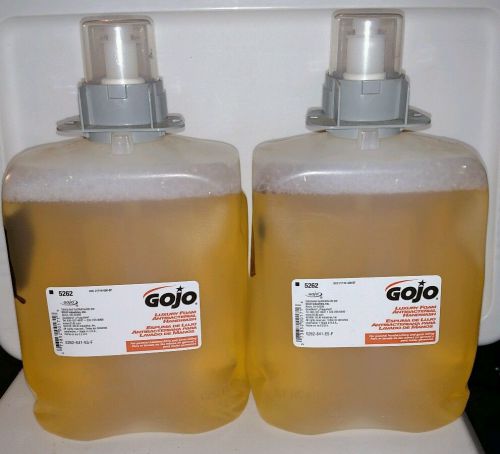 Lot of 2 GOJO 5262 Luxury Foam Antibacterial Handwash Soap 2L Industrial