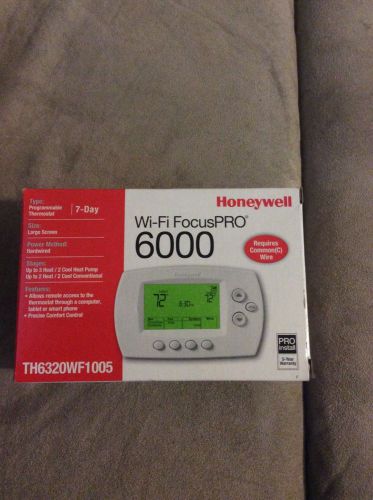 Honeywell th6320wf1005 wi-fi focuspro 6000 7 day programmable thermostat for sale