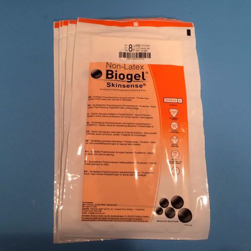 (90) Non-Latex BIOGEL sz 8 1/2 - Skinsense Synthetic Polisoprene Surgical Gloves