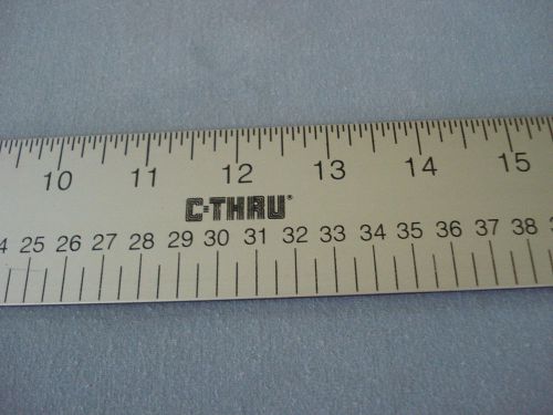 Usa made c-thru aluminum  36&#034; / 91 meter  x 2&#034; wide  measuring yard stick ruler for sale