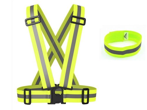 High quality reflective vest provides high visibility day &amp; night for running t1 for sale