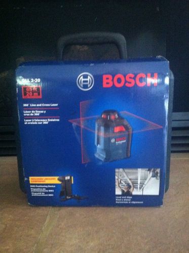 Bosch GLL 2-20 360 Degree Self Leveling Line and Cross Laser..FACTORY SEALED